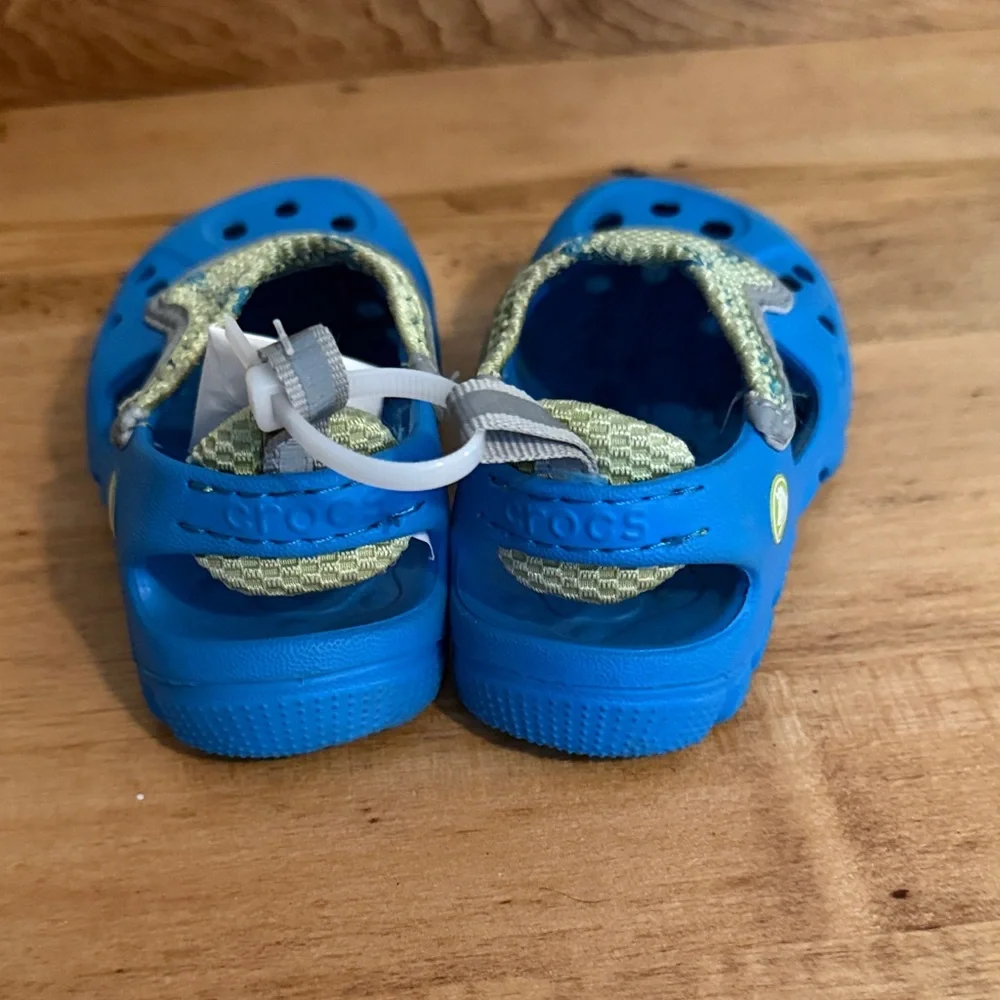 CROCS Kids Blue and Yellow Water Shoes